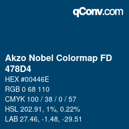 Color code: Akzo Nobel Colormap FD - 478D4 | qconv.com