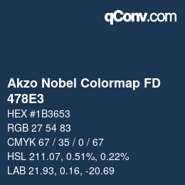 Color code: Akzo Nobel Colormap FD - 478E3 | qconv.com