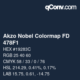 Code couleur: Akzo Nobel Colormap FD - 478F1 | qconv.com