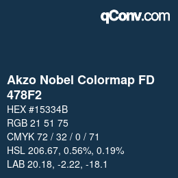 Color code: Akzo Nobel Colormap FD - 478F2 | qconv.com