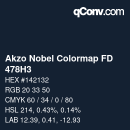 Code couleur: Akzo Nobel Colormap FD - 478H3 | qconv.com