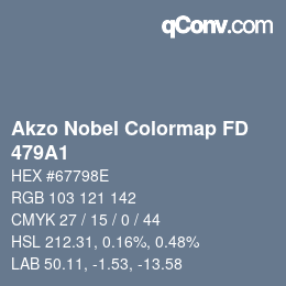 カラーコード: Akzo Nobel Colormap FD - 479A1 | qconv.com