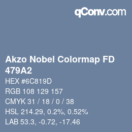 Code couleur: Akzo Nobel Colormap FD - 479A2 | qconv.com