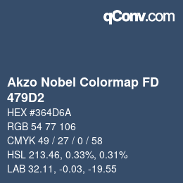 Color code: Akzo Nobel Colormap FD - 479D2 | qconv.com
