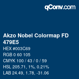 Color code: Akzo Nobel Colormap FD - 479E5 | qconv.com