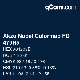 Código de color: Akzo Nobel Colormap FD - 479H5 | qconv.com