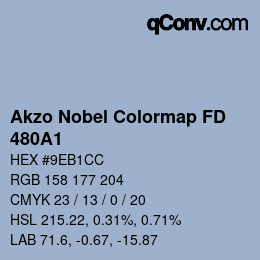 Código de color: Akzo Nobel Colormap FD - 480A1 | qconv.com
