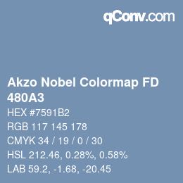 Código de color: Akzo Nobel Colormap FD - 480A3 | qconv.com