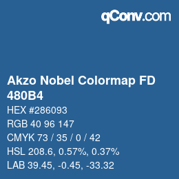 Color code: Akzo Nobel Colormap FD - 480B4 | qconv.com