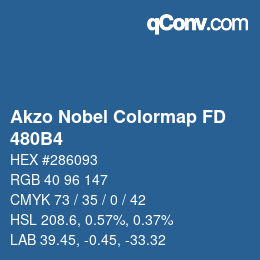 カラーコード: Akzo Nobel Colormap FD - 480B4 | qconv.com