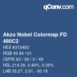 Code couleur: Akzo Nobel Colormap FD - 480C2 | qconv.com