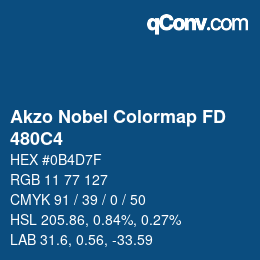Code couleur: Akzo Nobel Colormap FD - 480C4 | qconv.com