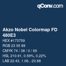 Color code: Akzo Nobel Colormap FD - 480E3 | qconv.com