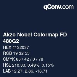 Código de color: Akzo Nobel Colormap FD - 480G2 | qconv.com