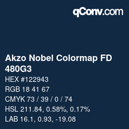 Código de color: Akzo Nobel Colormap FD - 480G3 | qconv.com