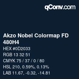 Código de color: Akzo Nobel Colormap FD - 480H4 | qconv.com