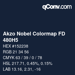 Código de color: Akzo Nobel Colormap FD - 480H5 | qconv.com