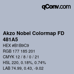 Color code: Akzo Nobel Colormap FD - 481A5 | qconv.com