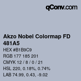 カラーコード: Akzo Nobel Colormap FD - 481A5 | qconv.com