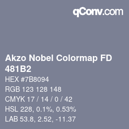 Code couleur: Akzo Nobel Colormap FD - 481B2 | qconv.com