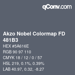 Code couleur: Akzo Nobel Colormap FD - 481B3 | qconv.com