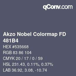 Farbcode: Akzo Nobel Colormap FD - 481B4 | qconv.com
