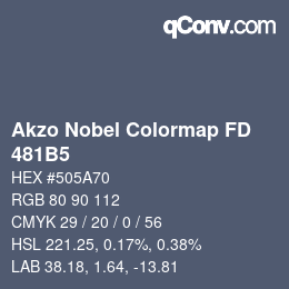 カラーコード: Akzo Nobel Colormap FD - 481B5 | qconv.com