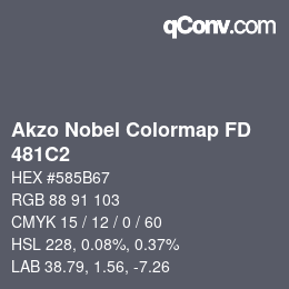 Color code: Akzo Nobel Colormap FD - 481C2 | qconv.com