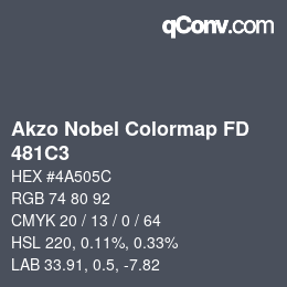 Color code: Akzo Nobel Colormap FD - 481C3 | qconv.com