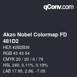 Code couleur: Akzo Nobel Colormap FD - 481D2 | qconv.com