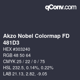 Color code: Akzo Nobel Colormap FD - 481D3 | qconv.com