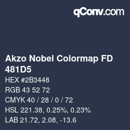 Color code: Akzo Nobel Colormap FD - 481D5 | qconv.com