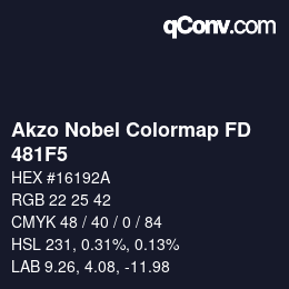 Color code: Akzo Nobel Colormap FD - 481F5 | qconv.com