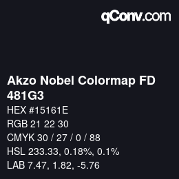 Code couleur: Akzo Nobel Colormap FD - 481G3 | qconv.com