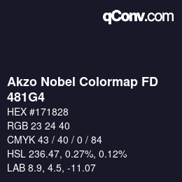 Color code: Akzo Nobel Colormap FD - 481G4 | qconv.com