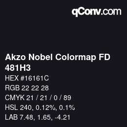 Color code: Akzo Nobel Colormap FD - 481H3 | qconv.com