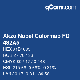 Código de color: Akzo Nobel Colormap FD - 482A5 | qconv.com