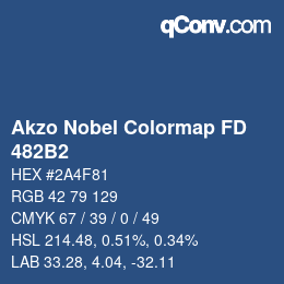 Color code: Akzo Nobel Colormap FD - 482B2 | qconv.com