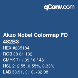 Color code: Akzo Nobel Colormap FD - 482B3 | qconv.com