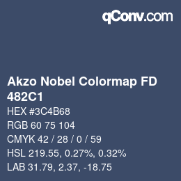 Farbcode: Akzo Nobel Colormap FD - 482C1 | qconv.com