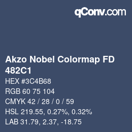 Código de color: Akzo Nobel Colormap FD - 482C1 | qconv.com