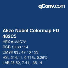 Code couleur: Akzo Nobel Colormap FD - 482C5 | qconv.com