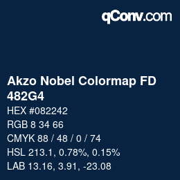 Código de color: Akzo Nobel Colormap FD - 482G4 | qconv.com