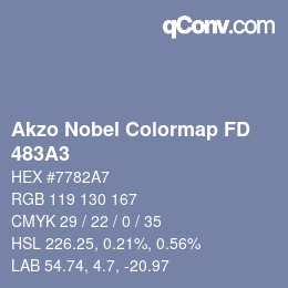 Código de color: Akzo Nobel Colormap FD - 483A3 | qconv.com