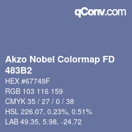 Color code: Akzo Nobel Colormap FD - 483B2 | qconv.com