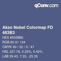 Código de color: Akzo Nobel Colormap FD - 483B3 | qconv.com