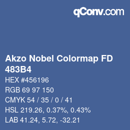 Code couleur: Akzo Nobel Colormap FD - 483B4 | qconv.com