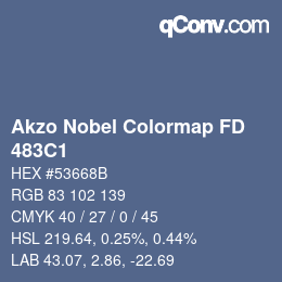 カラーコード: Akzo Nobel Colormap FD - 483C1 | qconv.com