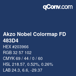 Color code: Akzo Nobel Colormap FD - 483D4 | qconv.com