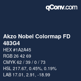 Código de color: Akzo Nobel Colormap FD - 483G4 | qconv.com